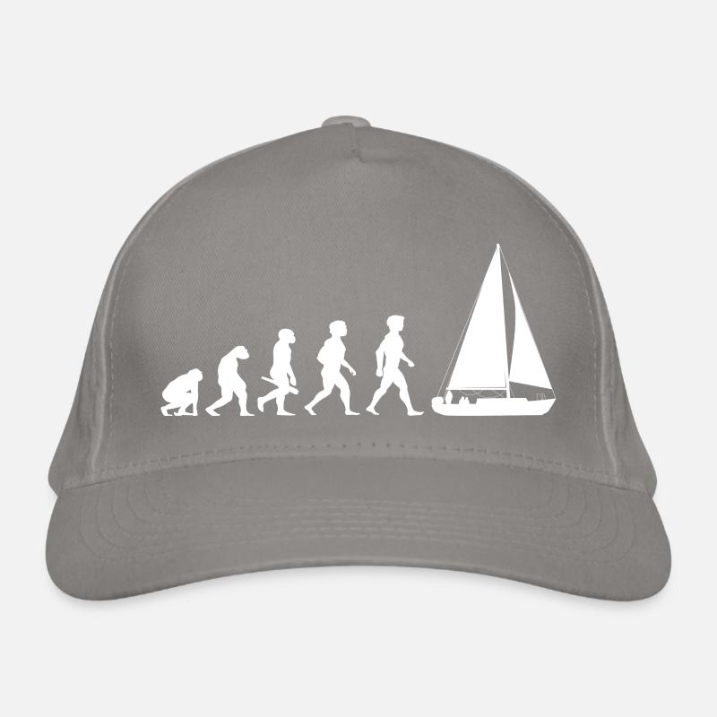 Evolution sailing sailboat sailing ship Organic Baseball Cap