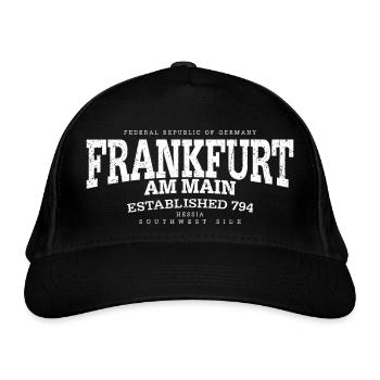 Frankfurt am Main (white oldstyle Edt. '13) - Bio-Baseballkappe - Schwarz - Vorne