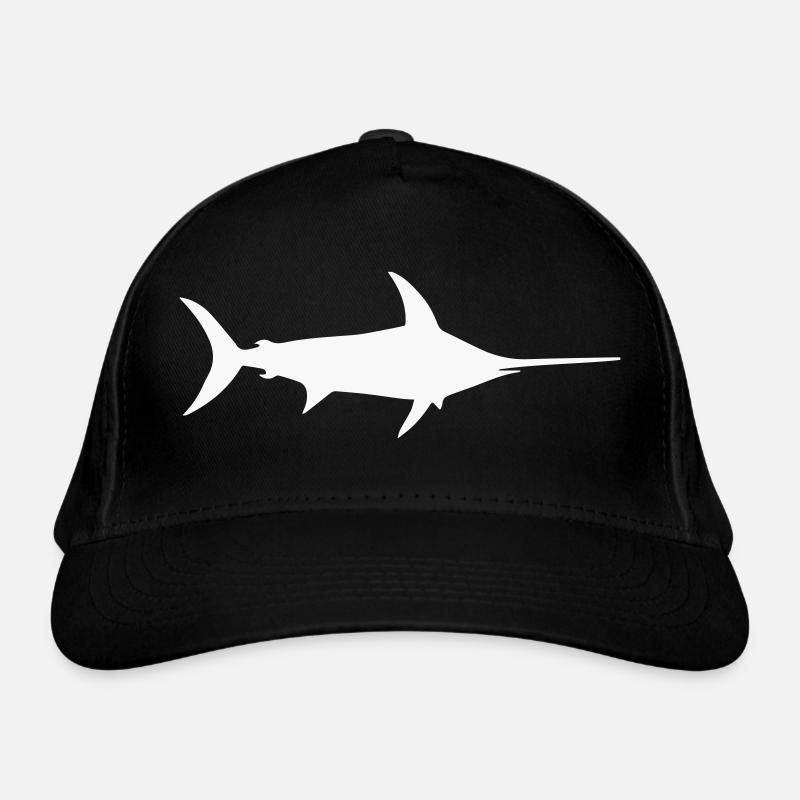 Swordfish ocean fish dolphin - Organic Baseball Cap - black