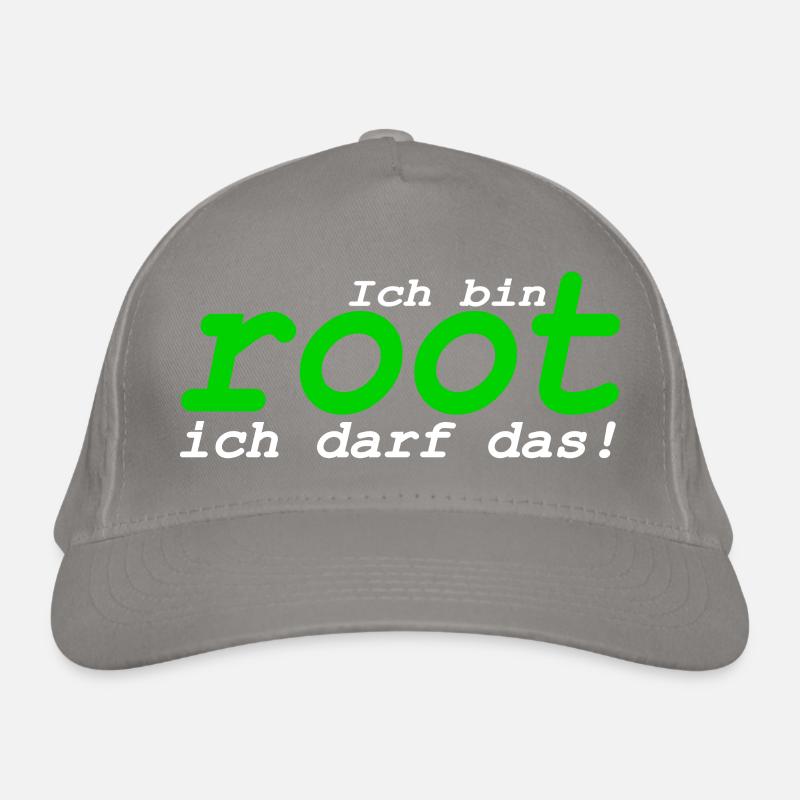 Ich bin root ich darf das Bio-Baseballkappe