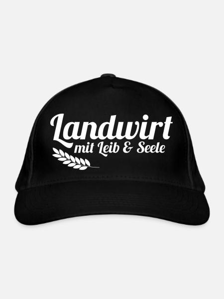 Landwirt Spruch - Bio-Baseballkappe - Schwarz