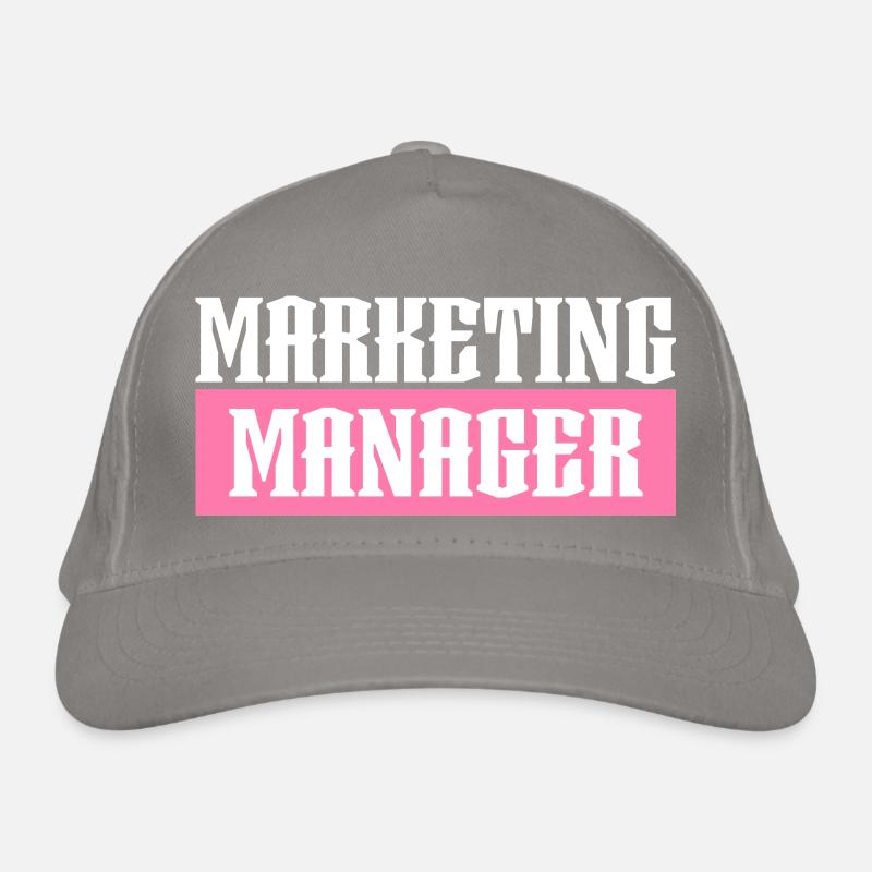 Marketing Manager pink tshirt black Organic Baseball Cap