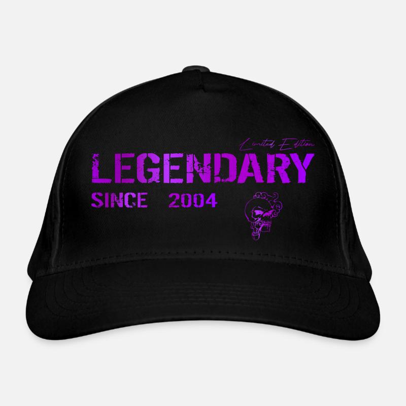 Legendary since 2004 Geschenk - Bio-Baseballkappe - Schwarz