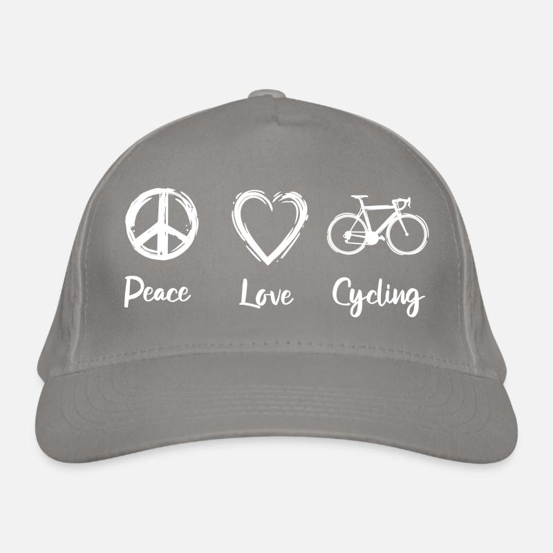 Peace Love Cyclisme Casquette classique bio