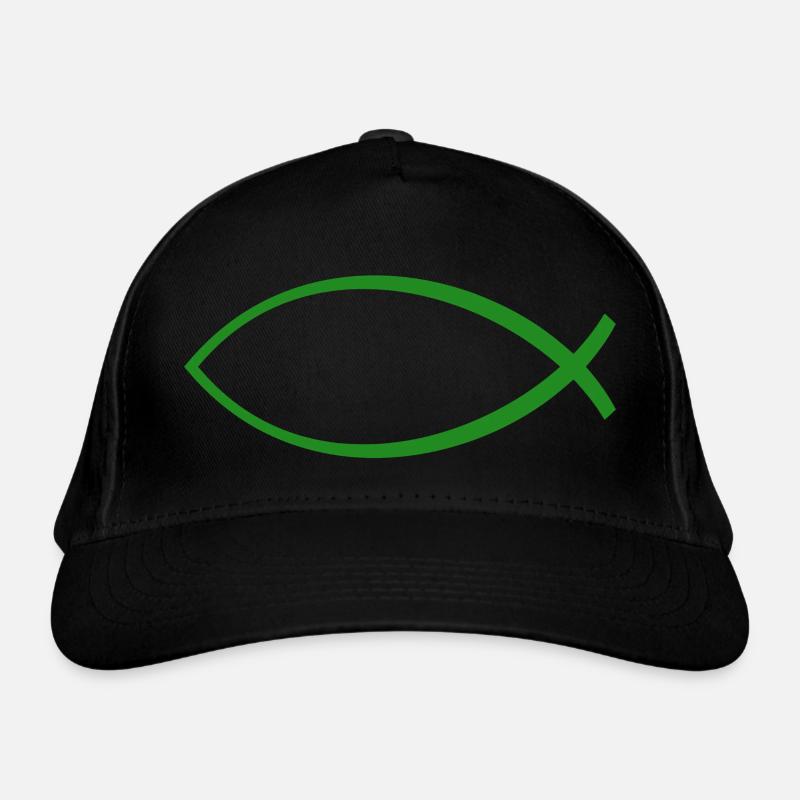 Ichtus poisson vert foncé Casquette classique bio