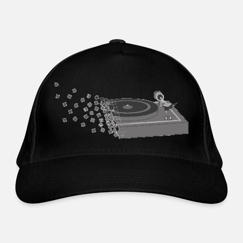 Plattenspieler Pixelart Bio-Baseballkappe