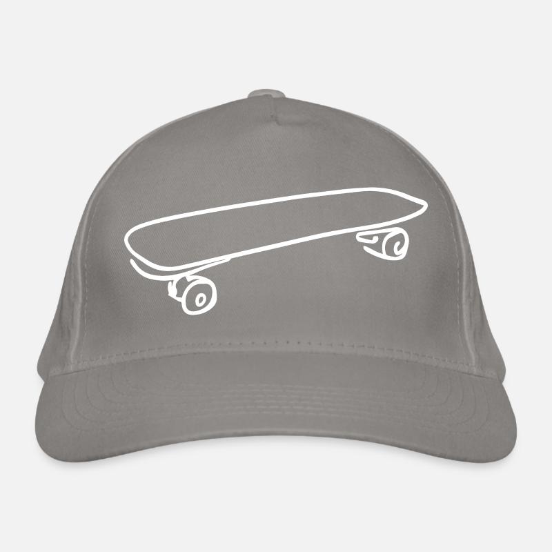 Skateboard Sketch Organic Baseball Cap