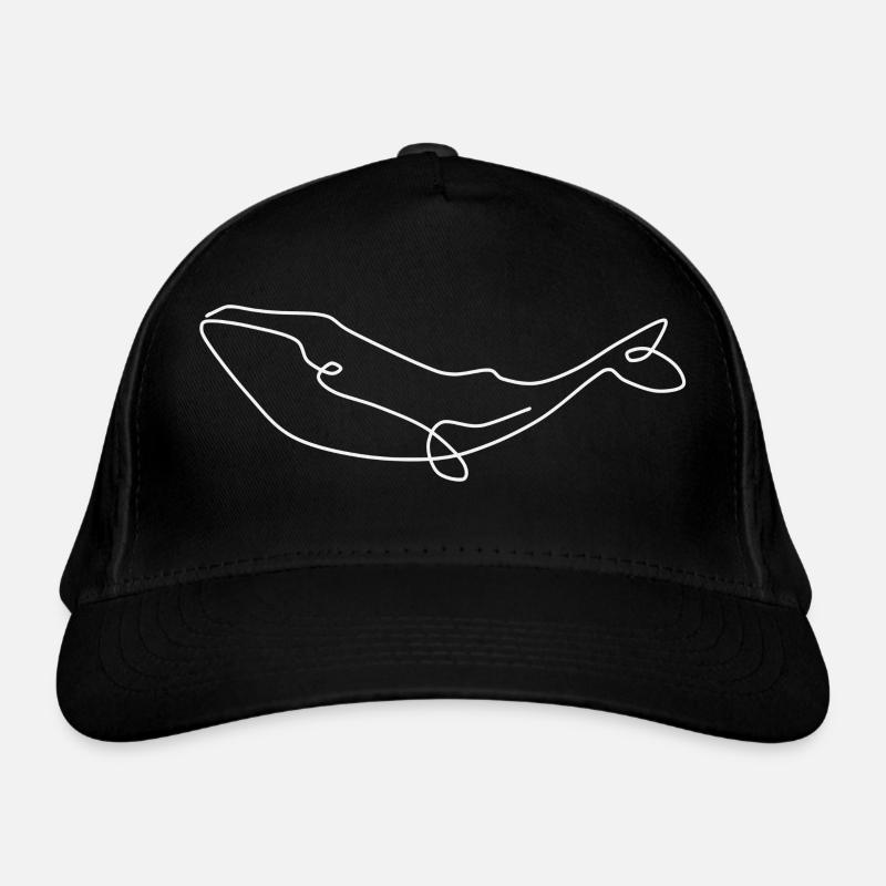 whale - Organic Baseball Cap - black