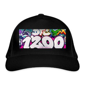 1200 GRAVITY EDIT_1 - Organic Baseball Cap - black - Front