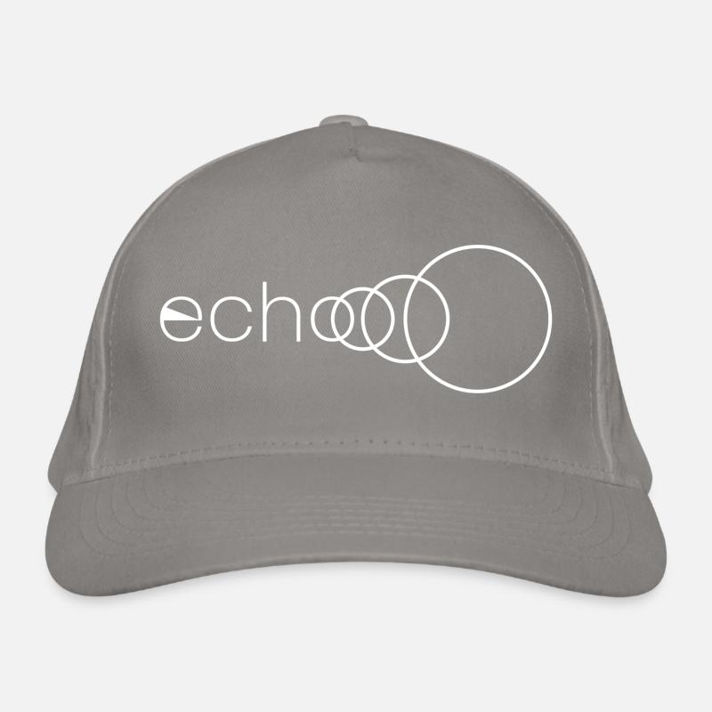 Weißes Echo-Logo Bio-Baseballkappe