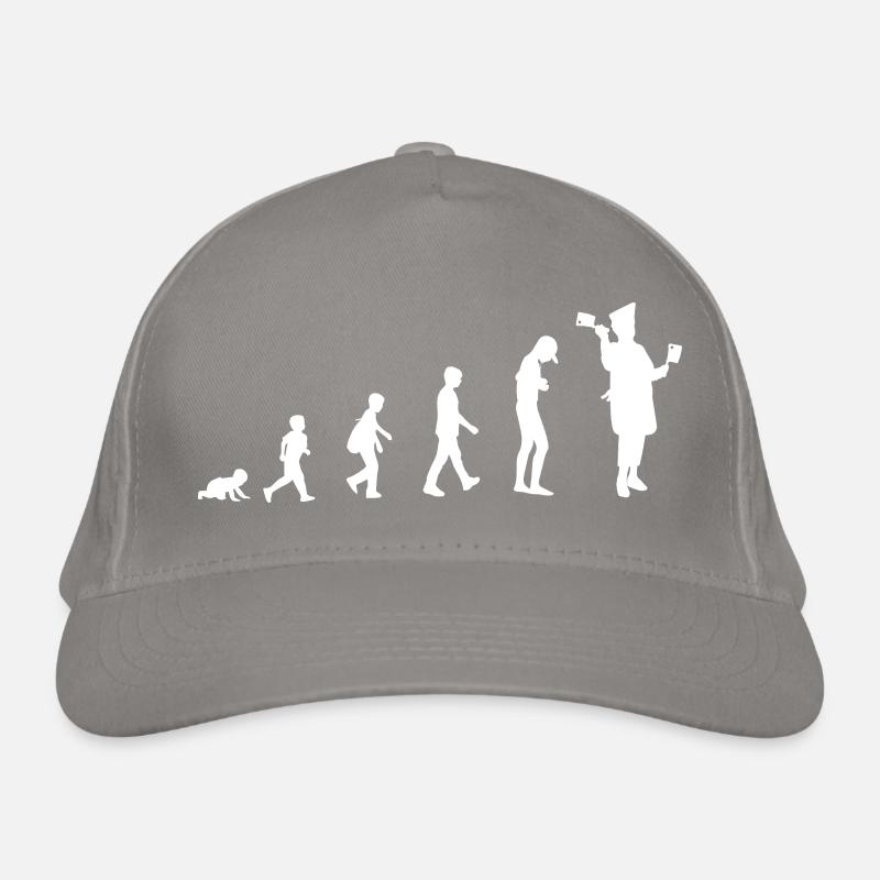 Evolution from baby to butcher / profession Organic Baseball Cap