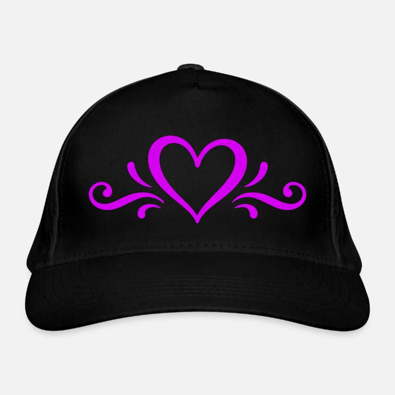 Heart Icon Organic Baseball Cap