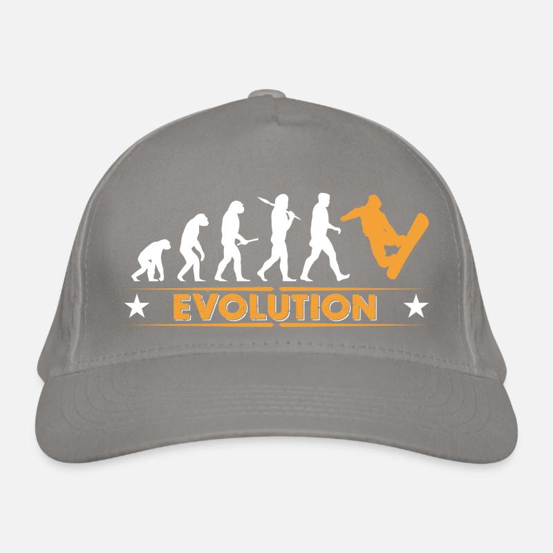 Snowboard Evolution - orange/weiss Bio-Baseballkappe