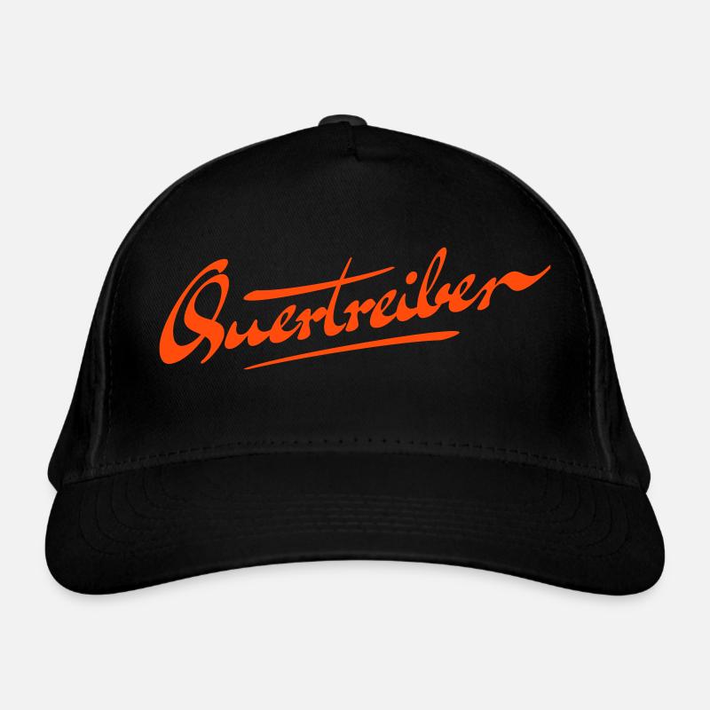 Quertreiber Schriftzug Bio-Baseballkappe