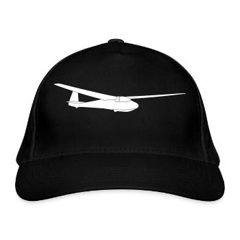 ka2b Segelflugzeug Segelflieger Segelfliegen - Bio-Baseballkappe - Schwarz - Vorne