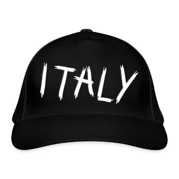 italy - Bio-Baseballkappe - Schwarz - Vorne