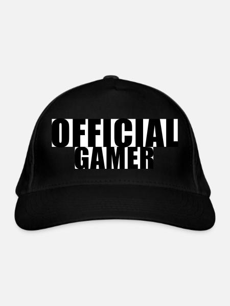 Official Gamer - Organic Baseball Cap - black - Front