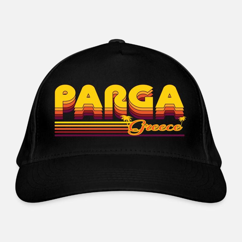 Parga: Summery retro design Organic Baseball Cap