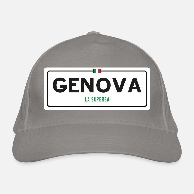 Genova place name sign Organic Baseball Cap
