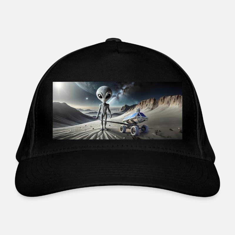 Alien gris sur la surface de la lune – Couple qui s’embrasse Casquette classique bio