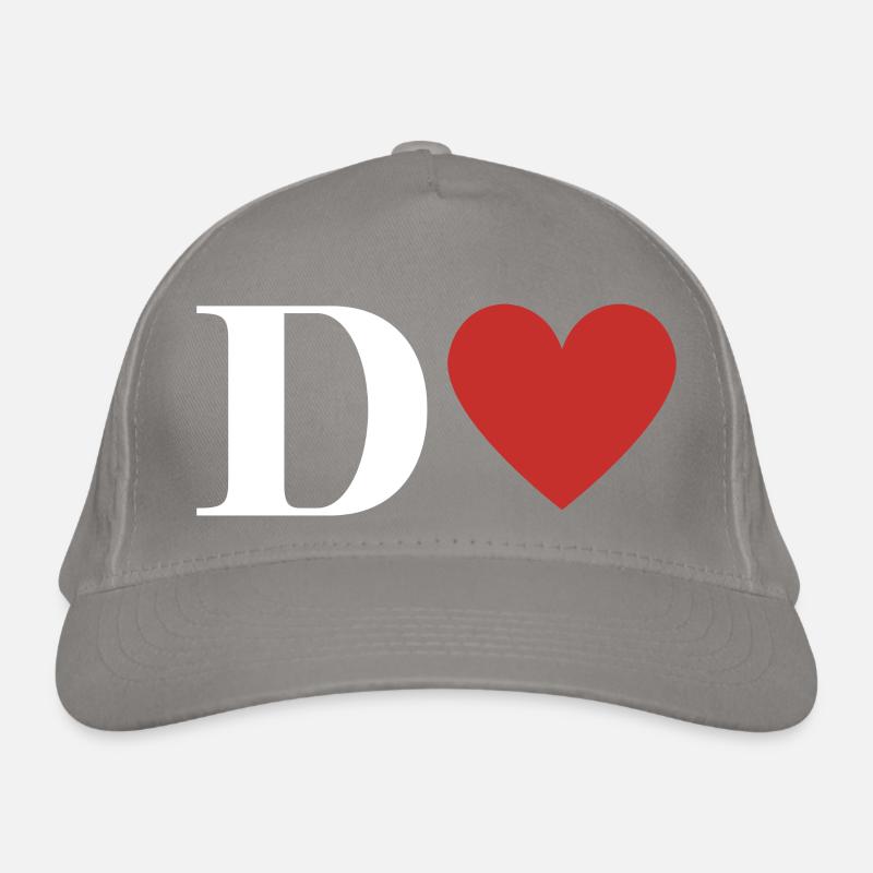 Red Heart Letter Organic Baseball Cap