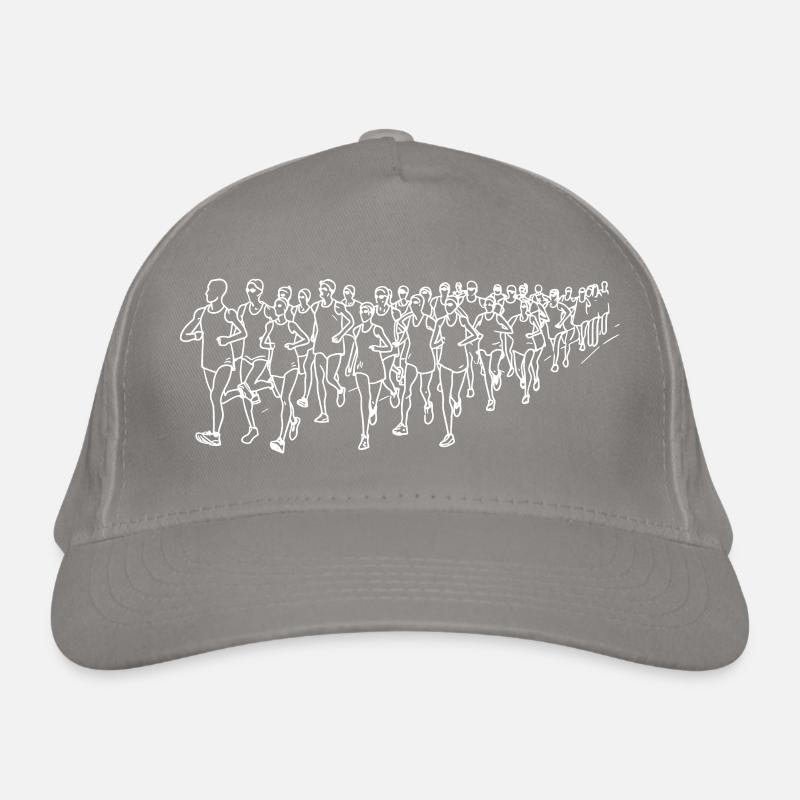 Runner Line Drawing Organic Baseball Cap