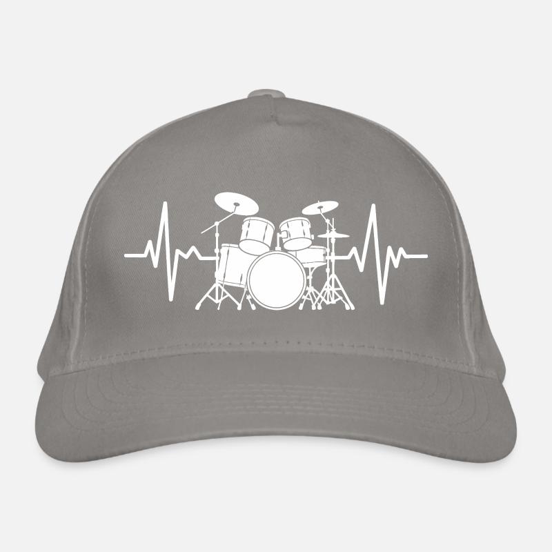 Herzschlag Drumset Muster Bio-Baseballkappe