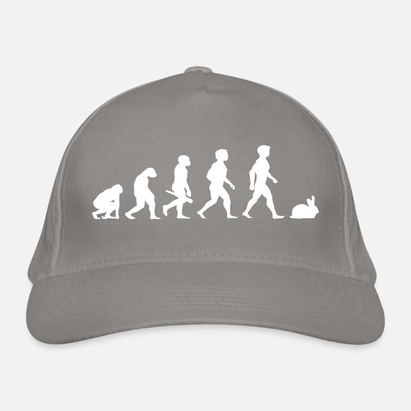 Evolution Kaninchen Karnickel Hase Häschen Nager Bio-Baseballkappe