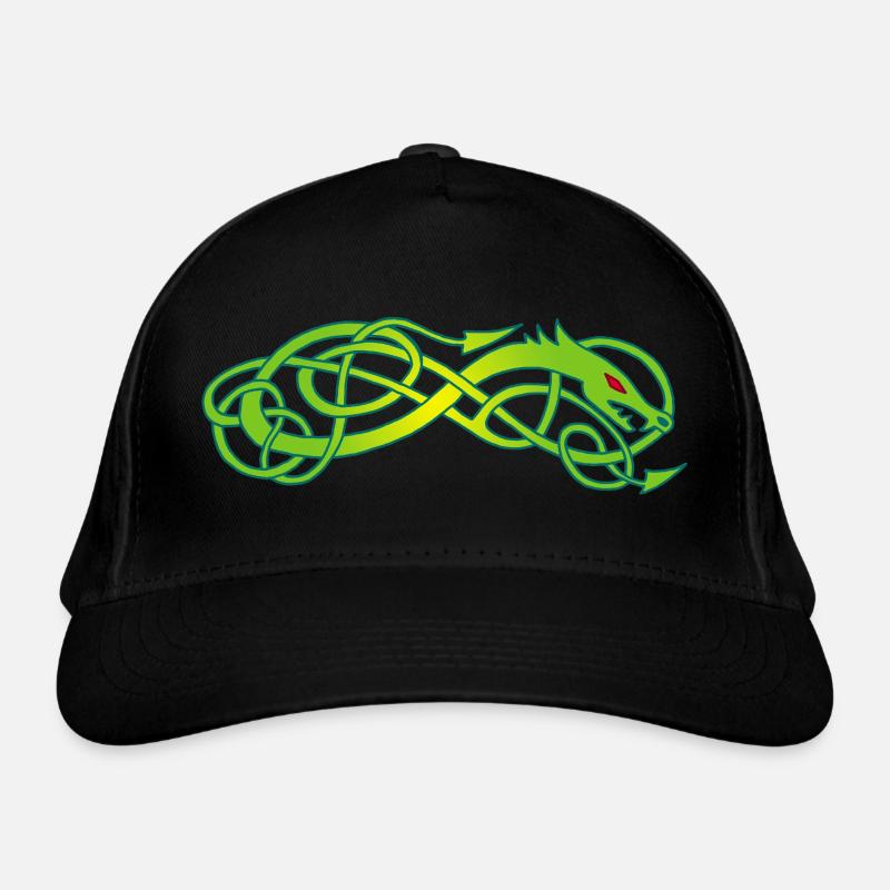 Serpent celte vert Casquette classique bio