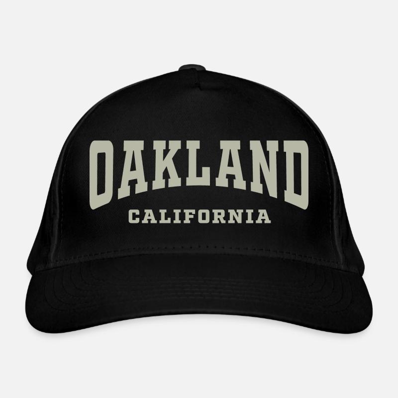 Oakland California Typography Tee Organic Baseball Cap