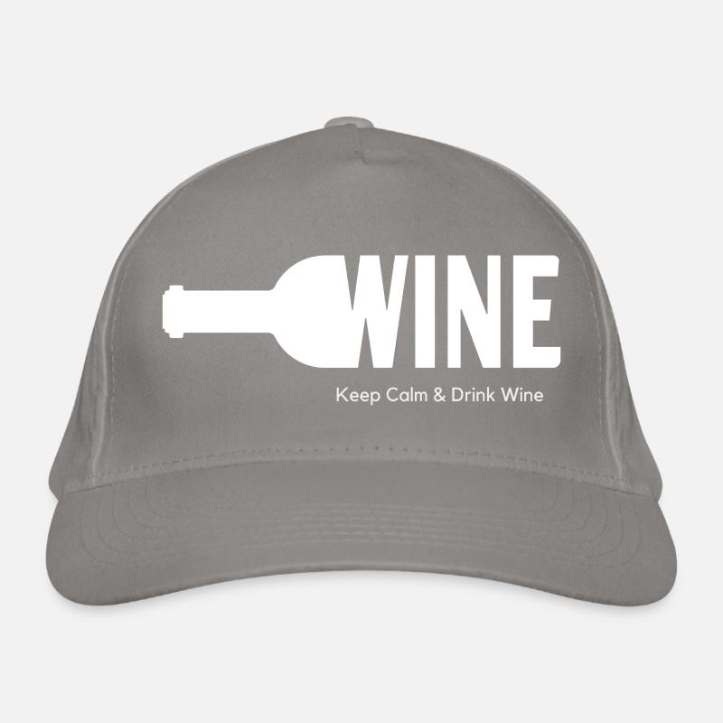 WINE Keep Calm & Drink Wine Bio-Baseballkappe