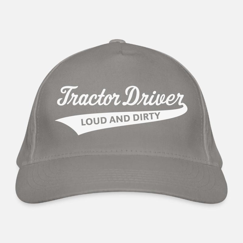 Tractor Driver – Loud And Dirty (Farmer / White) Organic Baseball Cap