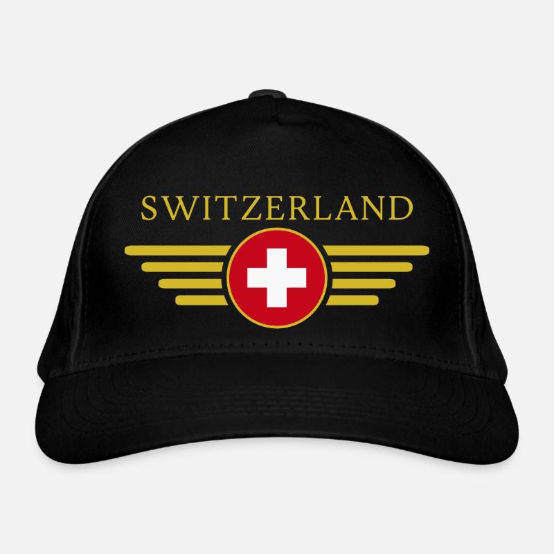 Ich liebe Schweiz, Eleganz Stil Design T-Shirt Bio-Baseballkappe