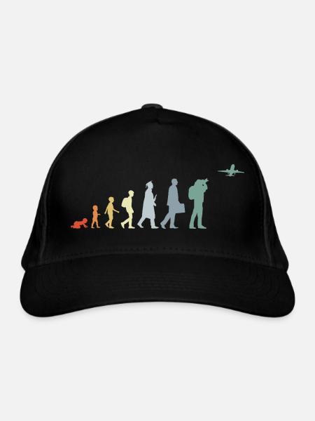 Airplane Observer Evolution - Organic Baseball Cap - black - Front