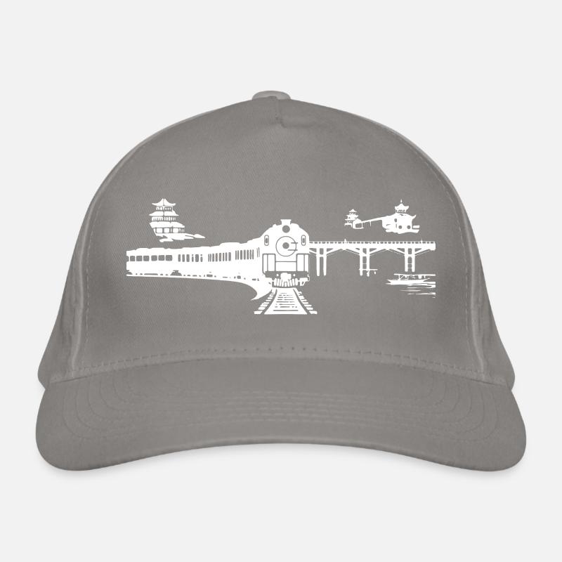 Railway Sketch Organic Baseball Cap