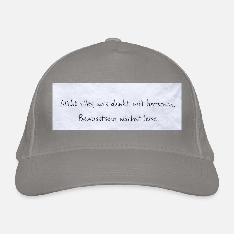 La conscience grandit en silence Citation Casquette classique bio