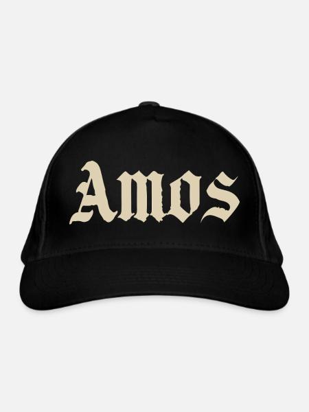 Lettrage gothique d’Amos - Casquette classique bio - noir - Devant