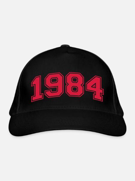 1984 - Bio-Baseballkappe - Schwarz