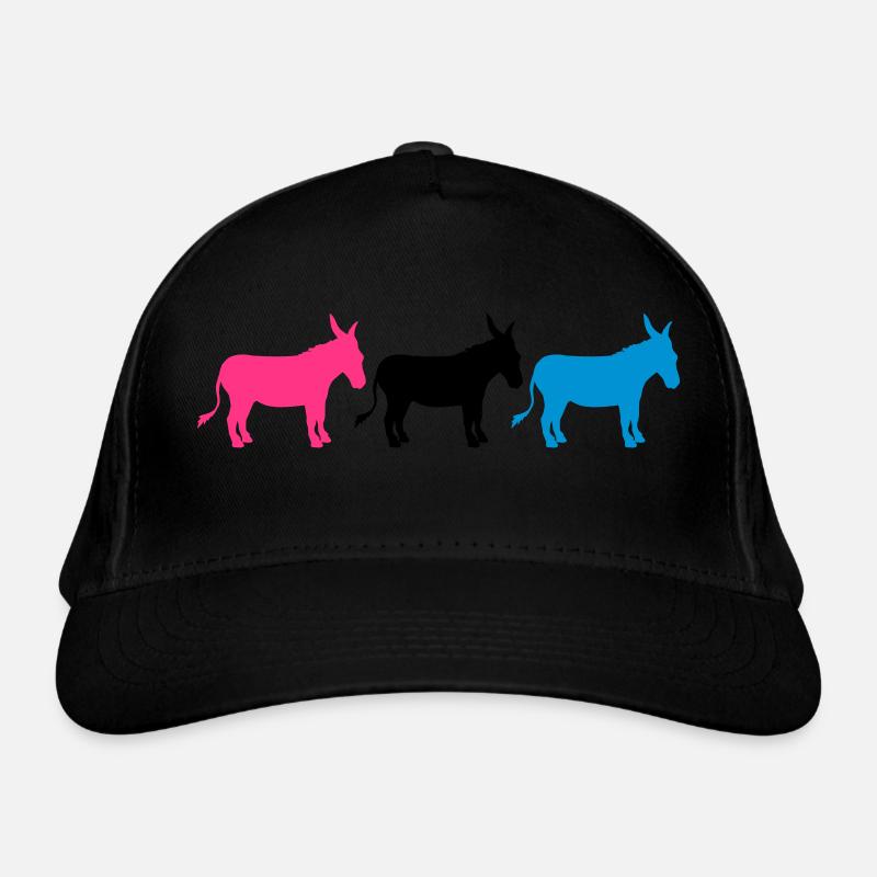 3 amis équipage partie rangée âne cheval poney petit p Casquette classique bio