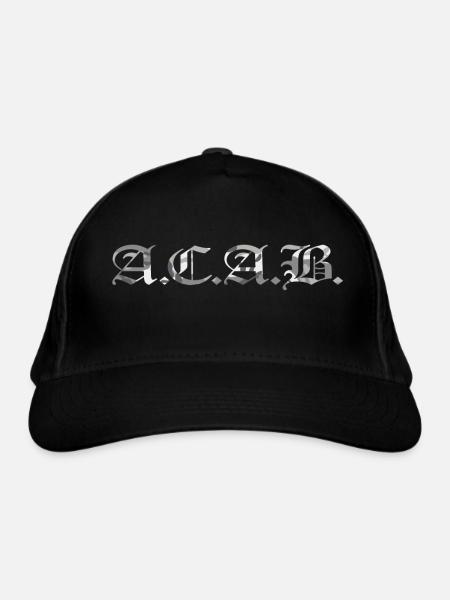 ACAB urban camouflage - Bio-Baseballkappe - Schwarz - Vorne