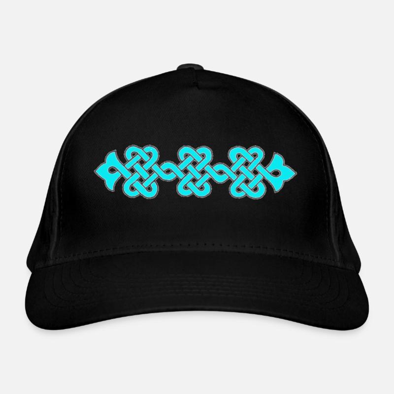 ornement complexe, turquoise Casquette classique bio