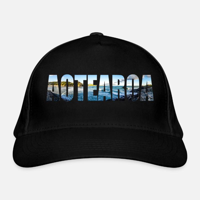 Idée cadeau de la Nouvelle-Zélande Backpacker Work & Travel - Casquette classique bio - noir