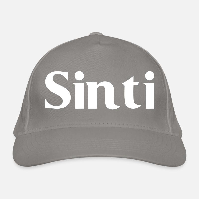 Sinti - White Writing Organic Baseball Cap