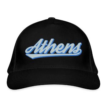 Athens Script Retro - Organic Baseball Cap - black - Front