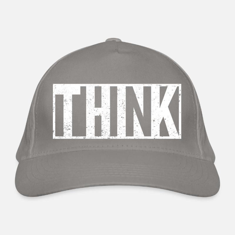 Denke Slogan Statement Bio-Baseballkappe