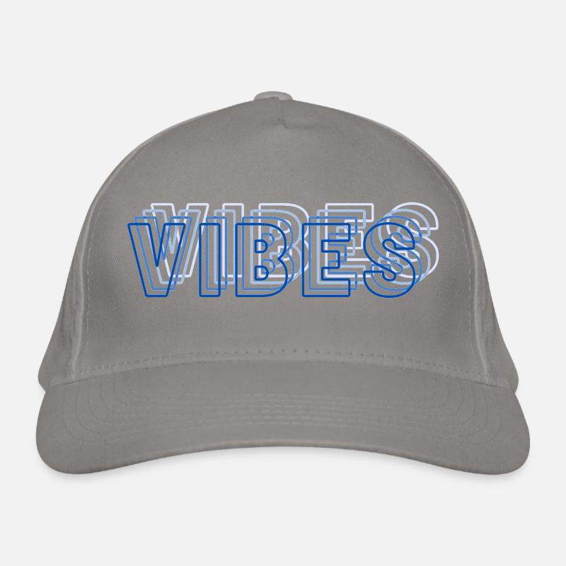 Vibes abstract blue Organic Baseball Cap