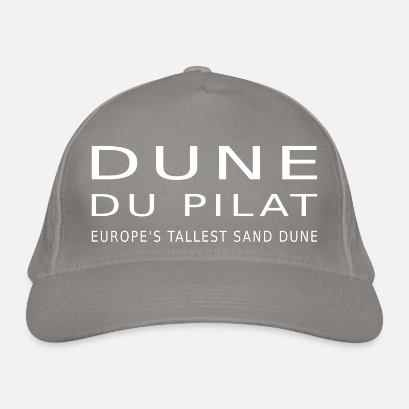 Dune du Pilat, white, new design 2023, English Organic Baseball Cap