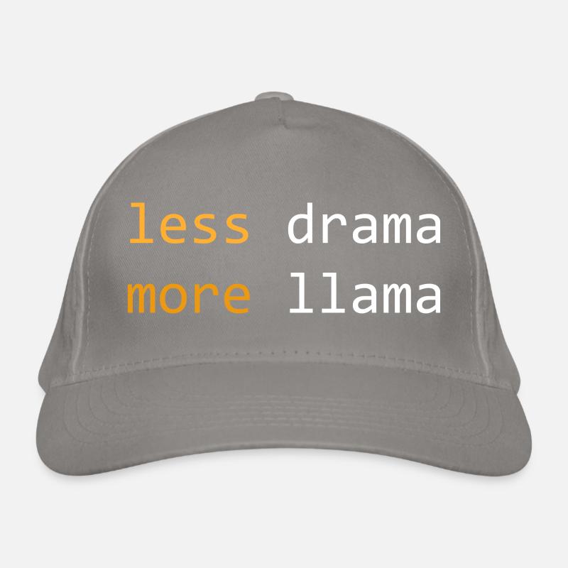 Moins de drame, plus de Lama, sombre Casquette classique bio