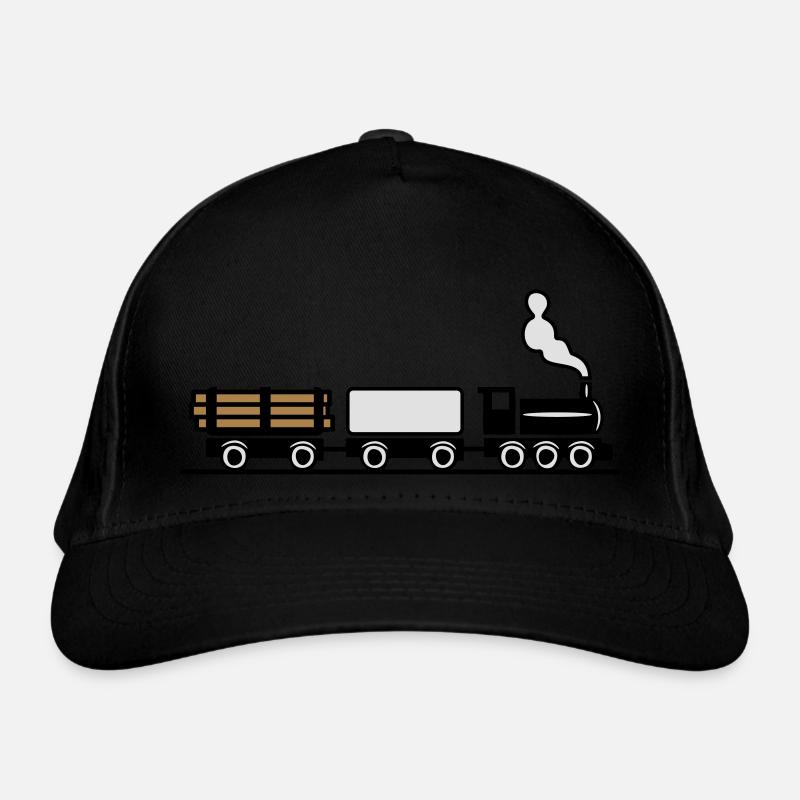 dampflok eisenbahn spielzeug güterzug Bio-Baseballkappe