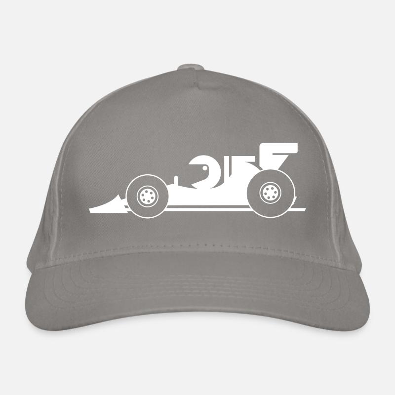 Équipe de voiture de course de bande dessinée de dessin animé de voiture de course de voiture de course de voiture Casquette classique bio